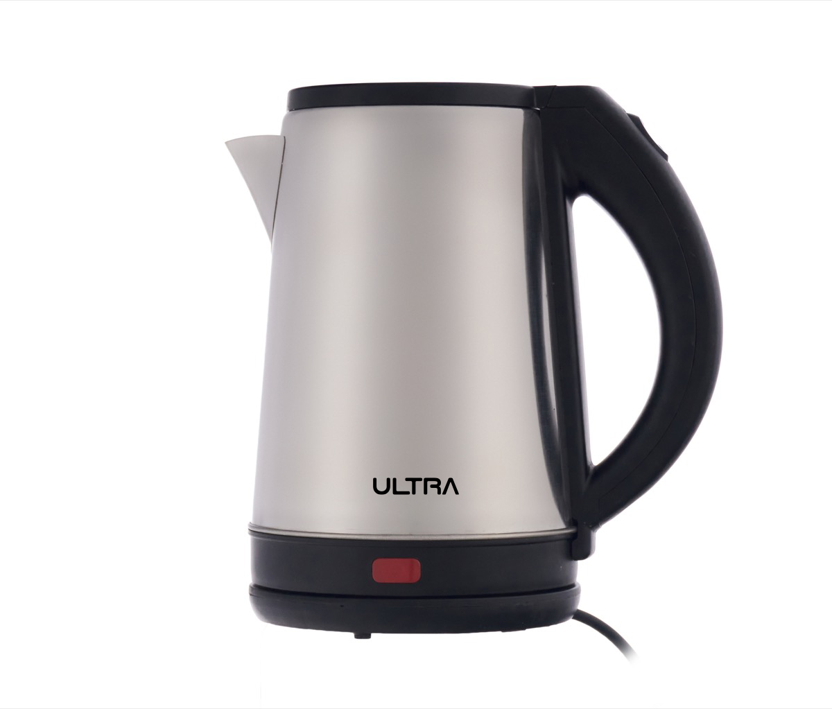 Ultra Stainless steel Electric Kettle , 2 Liter 2000 Watt , Black Stainless Steel - UKS20HE1