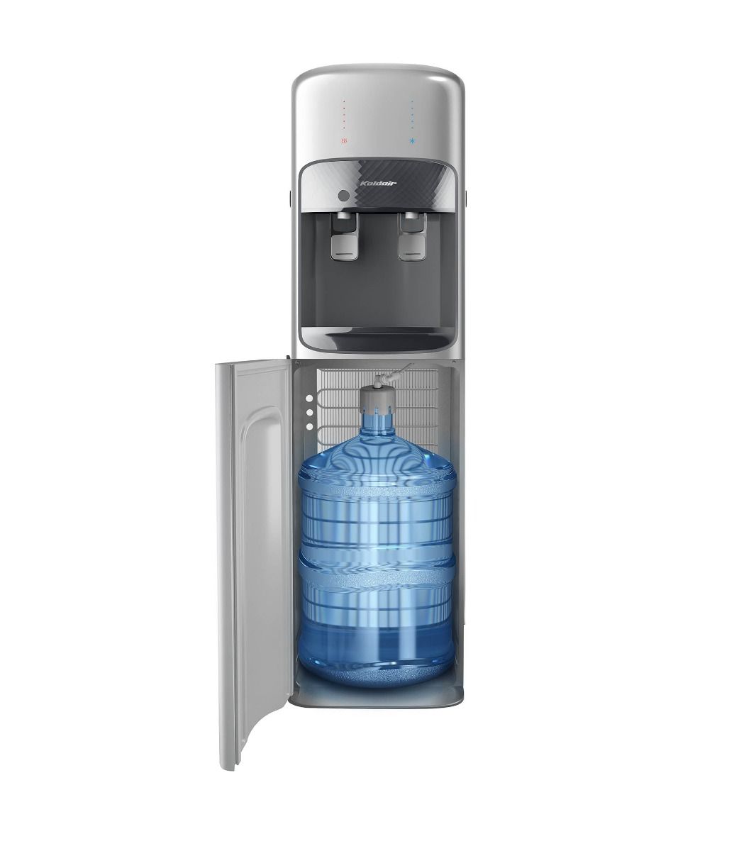 Koldair A Hot & Cold Bottom Loading Water Dispenser , 2 Tabs Silver