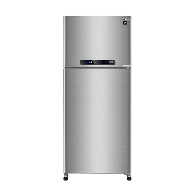 Sharp NoFrost Top Freezer Refrigerator , 385 Liter Inverter Motor , Stainless Steel - SJ-PV48G-ST