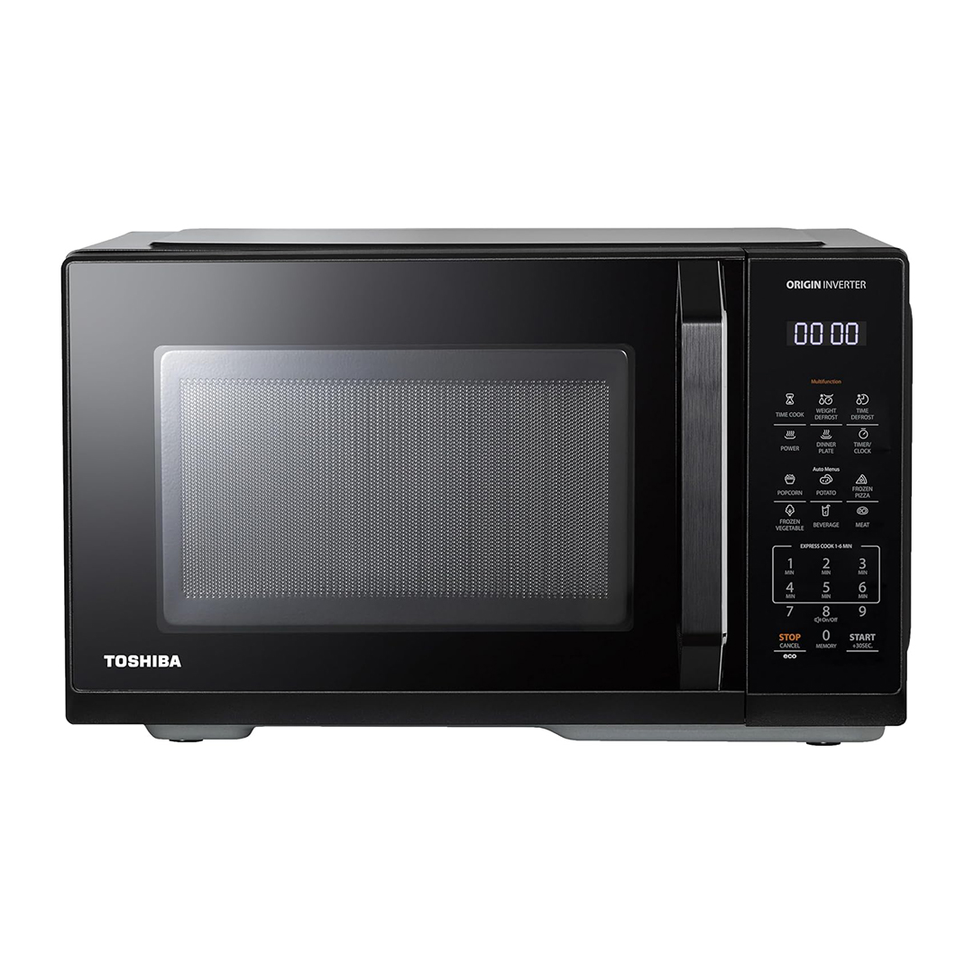 Toshiba Solo Microwave , 25 Liter 900 Watt , Mirror Black - MW3-EM25PEI(BK)