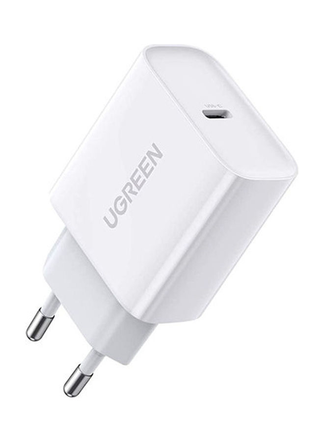 Ugreen Wall Charger , 1 Ports , 20 Watt White - 60450
