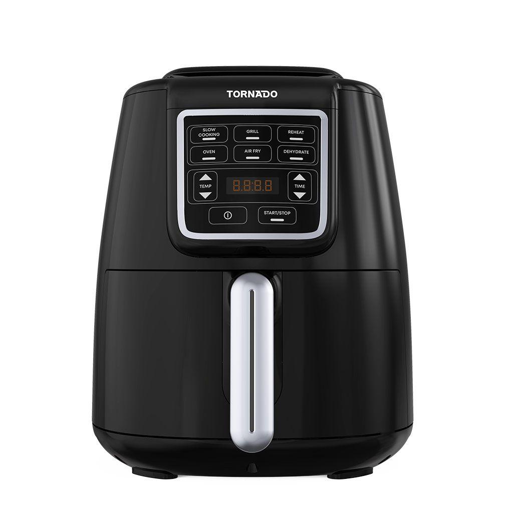 Tornado Digital Air Fryer , 4 Liter Black Silver - THF-1554D-XL-BS