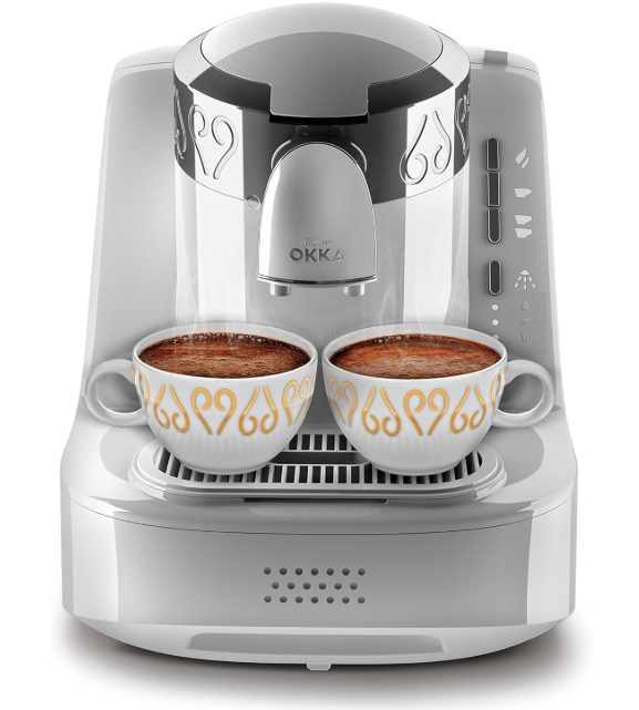 Arzum Okka Turkish Coffee Maker , 0.95 Liter 2 Cups 710 Watt Silver - OK002
