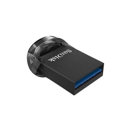 Sandisk Ultra Fit USB 3.2 Gen 1 Flash Drive , 128 GB , Black - SDCZ430-128G-G46