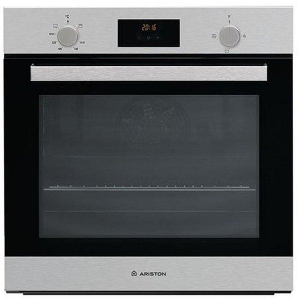 Ariston Built-in Gas Oven with Grill 61 Liter , Silver Black - GS33Y430IXA