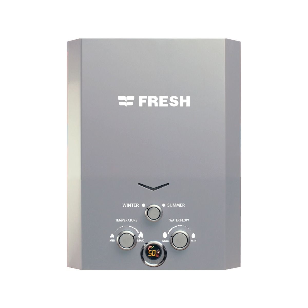 Fresh Digital Gas Water Heater , 6 Liter Silver - 500021491