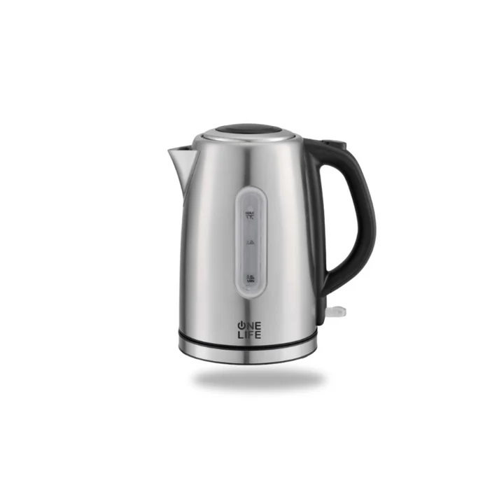 One Life Electric Kettle , 1.7 Liter 1850 Watt , Silver - EKC70S