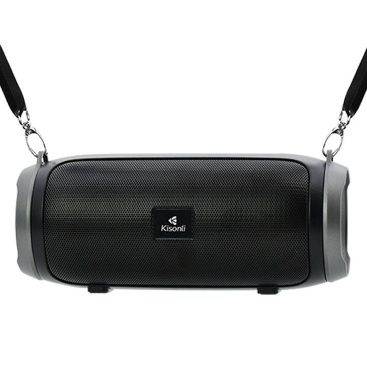 Kisonli Portable Bluetooth Speaker , Black Silver - KS-2000
