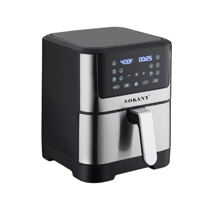 Sokany Air Fryer , 7 Liter , 1800 Watt Black Silver - SK-ZG-8040