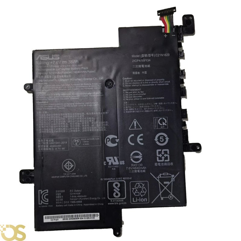 بطارية لاب توب غير محدد اسوس C21N1629 ORG لاسوس E203MA E203MAH E203NA E203NAH L203NA R203MA R207NA فيفو بوك E12 X207NAH فيفو بوك L203NA C21N1629 - C21N1629 ORG