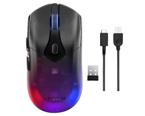Lenovo Legion M410 Wired and Wireless Gaming Mouse , Transparent Black - GY51P83012