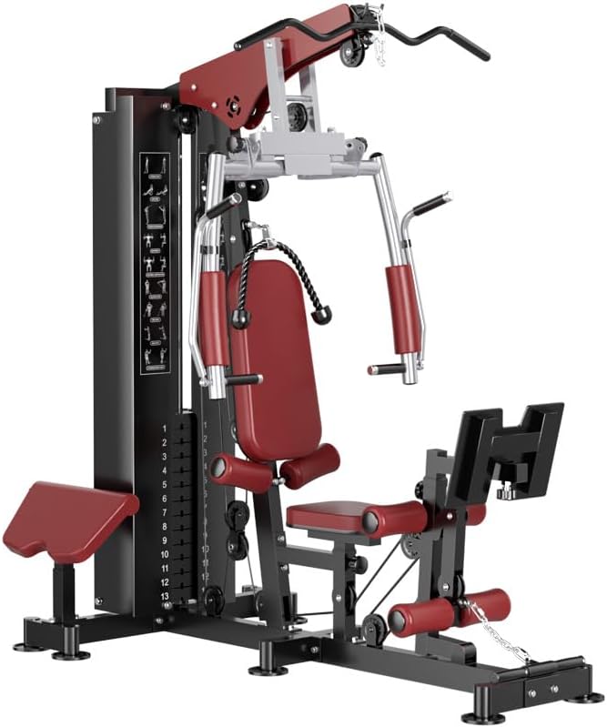 Generic Multi Gym , 200 Kilogram Red Black