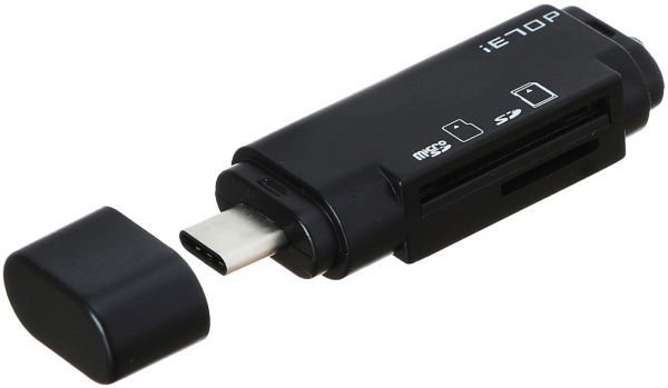 قارئ بطاقة ذاكرة اي توب USB فئة C موديل Tc-301