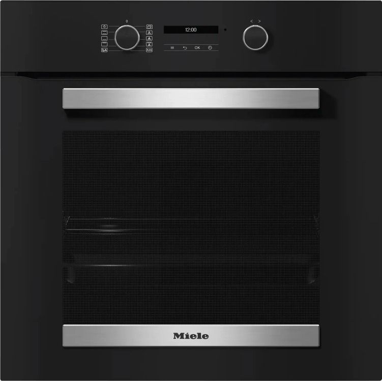 Miele Built-In Electric Oven with Grill , 60 Centimeter 76 Liter , Black Glass - H2465