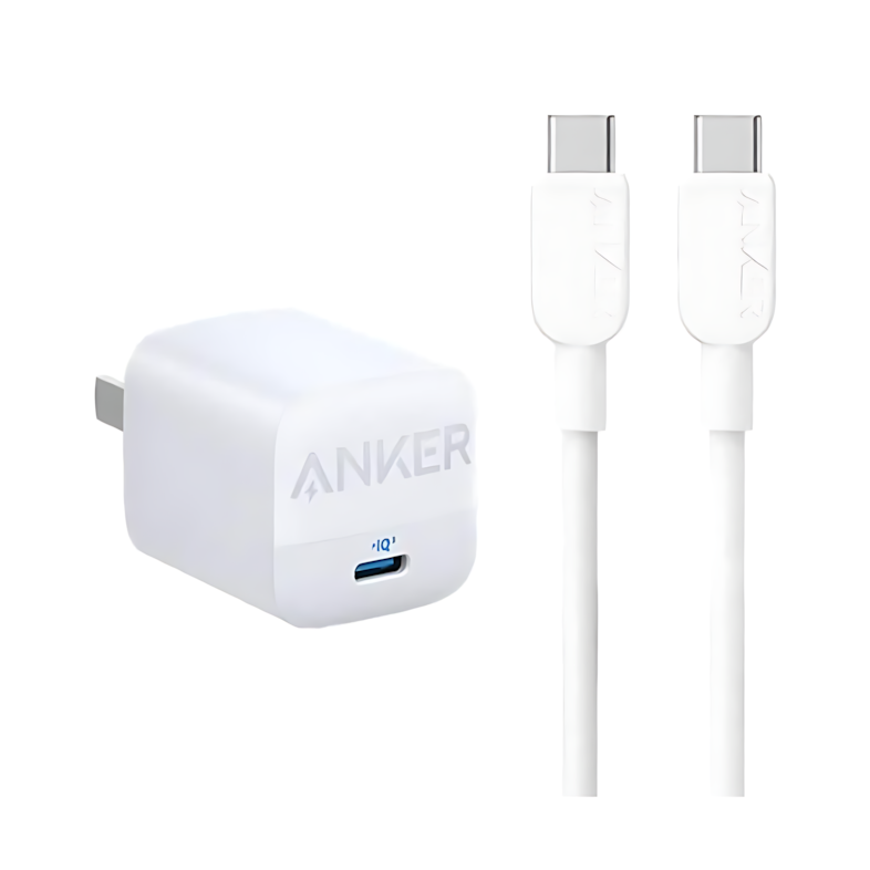 Anker Zolo Wall Charger with Type C Cable , 1 Ports Type C , 30 Watt White - B2639P21