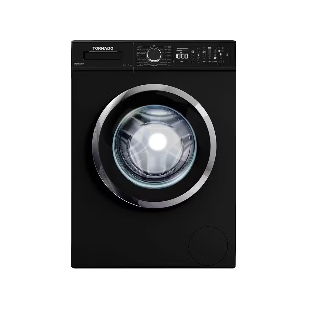 Tornado Front Load Washing Machine , 7 kg , Black - TWV-FN710BKOA