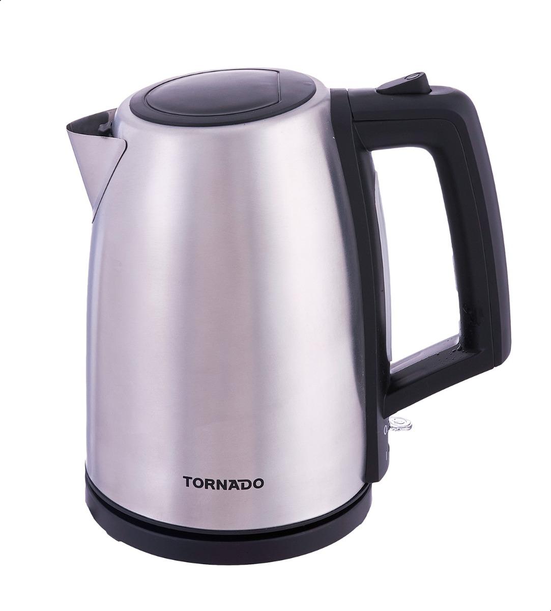 Tornado Electric Kettle , 1.7 Liter 2200 Watt , Silver - TKS-2117