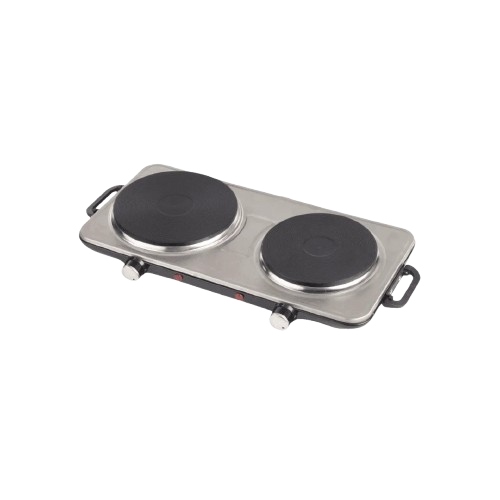 Flamngo Electric Hot Plate , 2 Plates Burners , 2500 Watt Silver