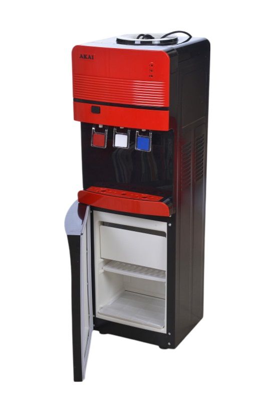 AKAI Hot, Cold, and Normal Water Dispenser with Refrigerator,