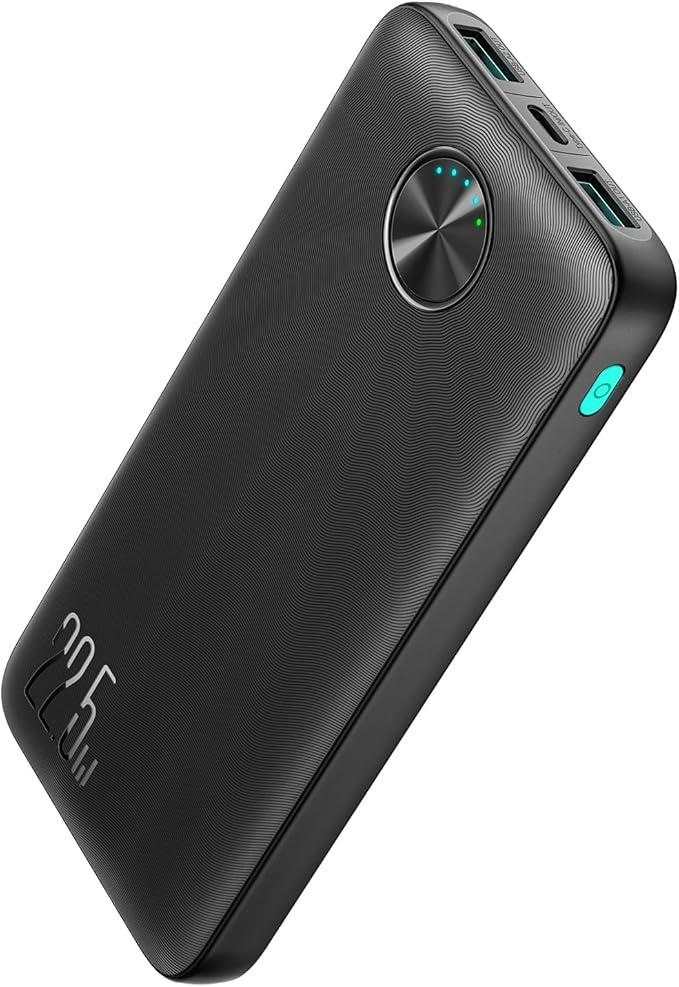 Joyroom Wired Power Bank , 10000 mAh 3 Ports , Black , JR-PBF15