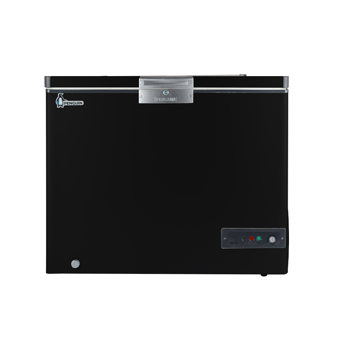 Penguin Defrost Defrost Chest Deep Freezer with LG Compressor and Sliding Glass Door , 205 Liter Inverter Motor , Black - ES-250L