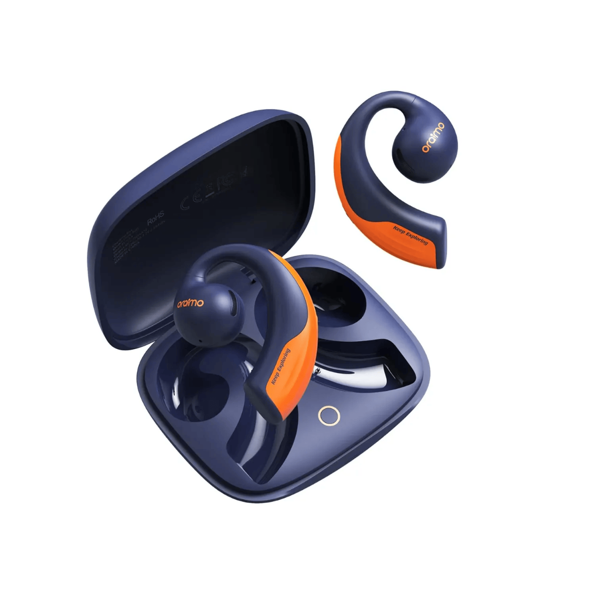 Oraimo OpenPods Earbuds , 4 ENC Mics , Navy Orange - OPN-50D