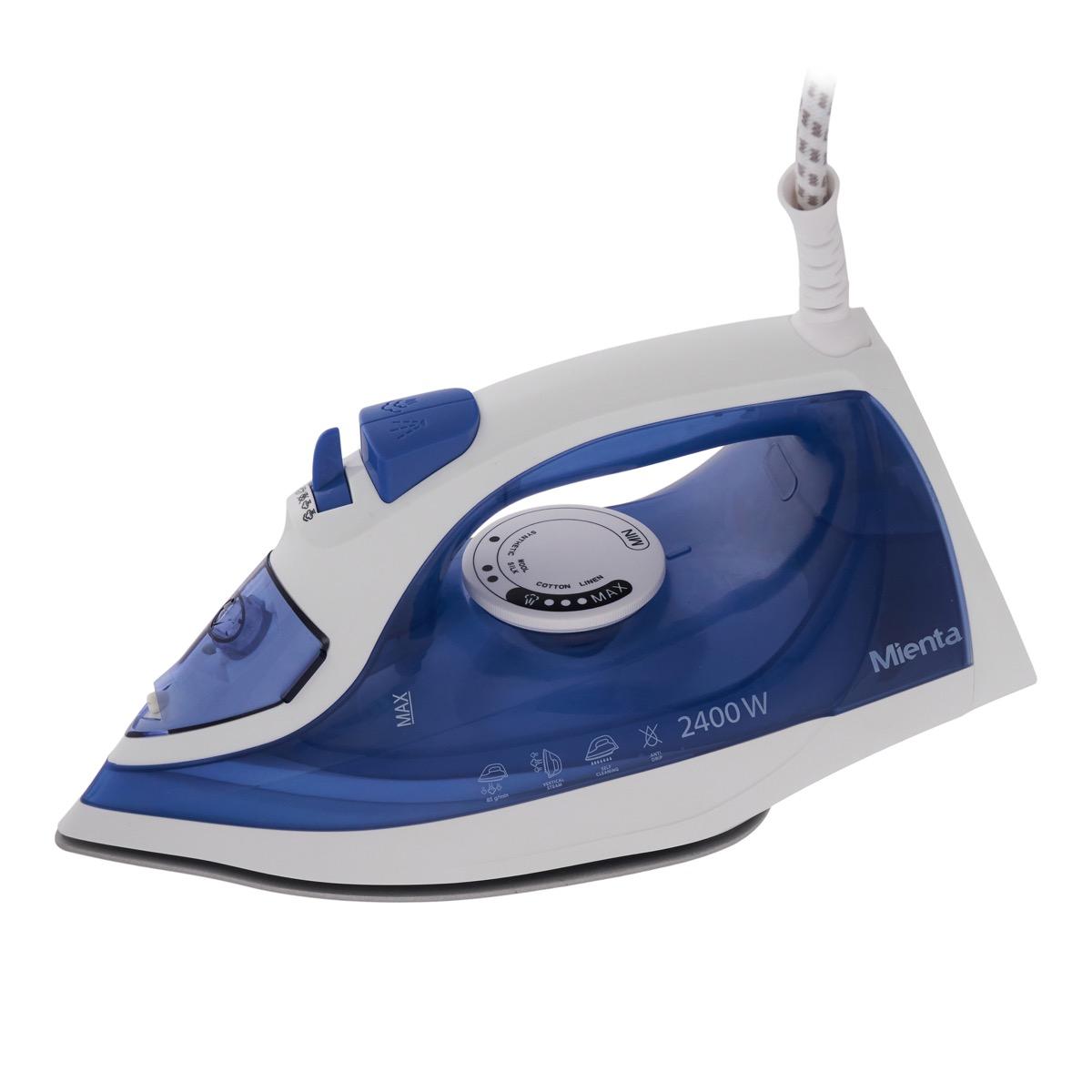 Mienta Steam Iron , 2400 Watt , Blue White - SI181109A