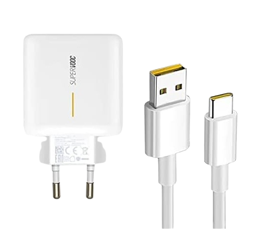 Oppo SuperVOOC Wall Charger with Type C Cable, 1 Port, USB