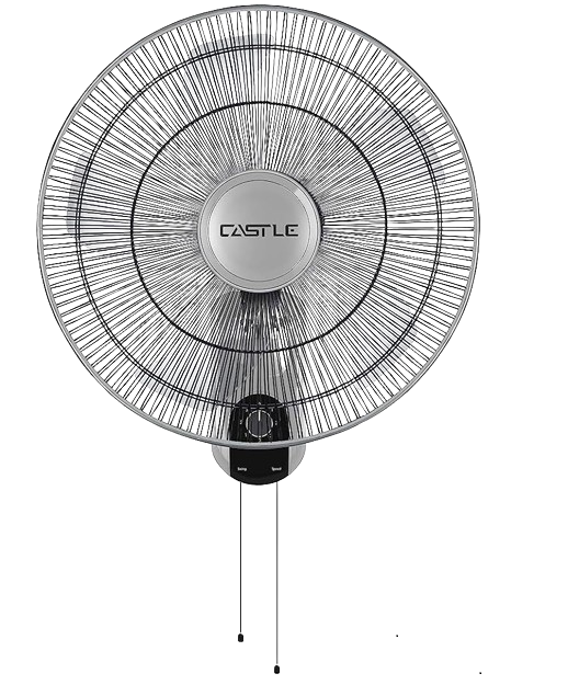 Castle Wall Fan , 18 Inch , Grey Black - FAW 1918