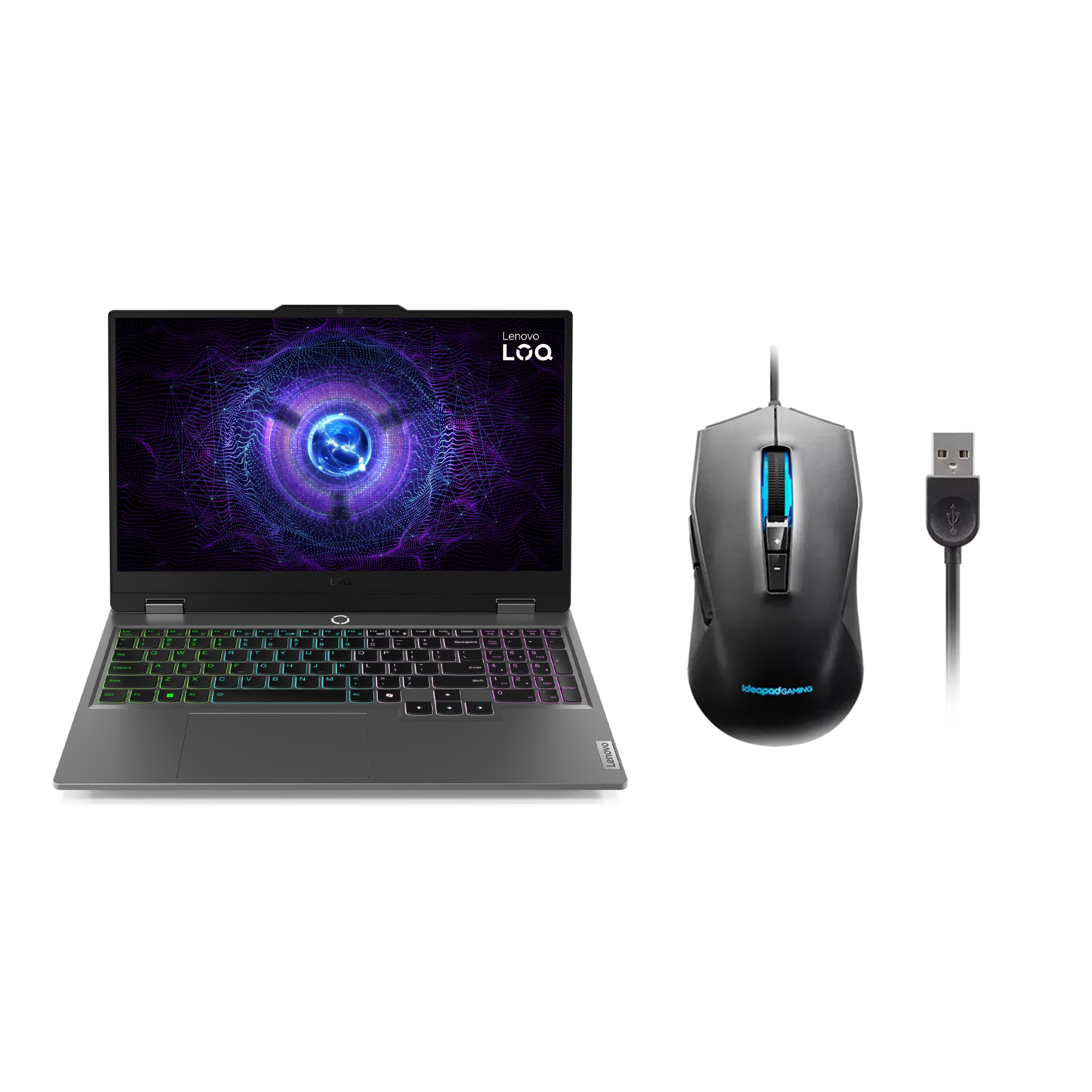 Lenovo LOQ 15IRX9 83DV012AED Laptop ,Intel Core i5-13450HX 15.6 Inch ,512 GB SSD ,16 GB ,NVIDIA GeForce RTX 3050 ,FreeDos - Luna Grey
