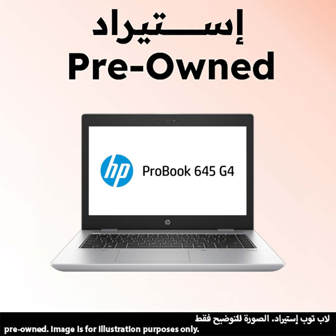 Hp ProBook 645 G4 Pre-Owned Laptop, 14 Inch HD Display, Windows 10- Silver