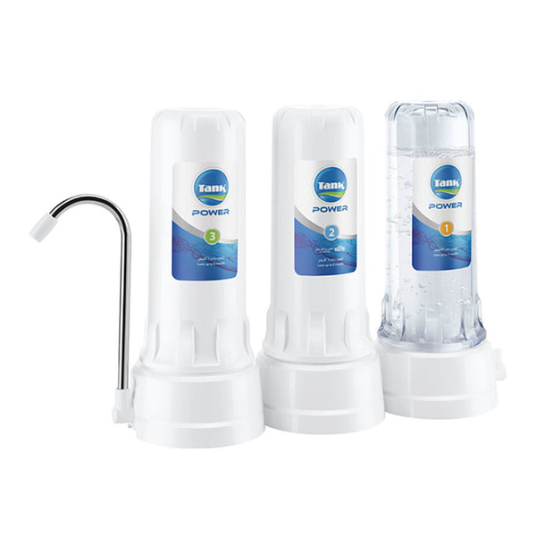 Tank Power Water Filter , White