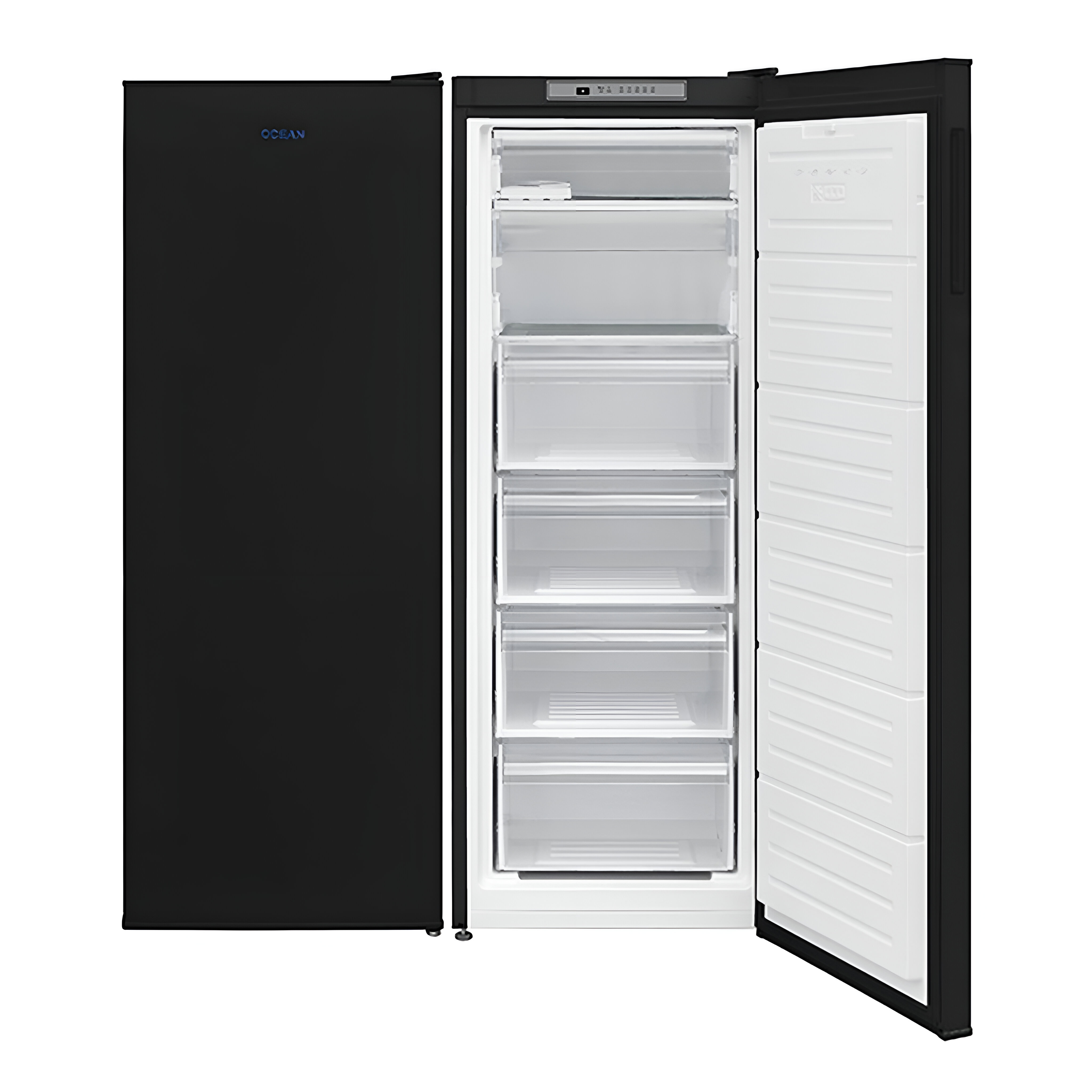 Ocean NoFrost Upright Deep Freezer , 195 Liter , Black - CVK 316 NF B A