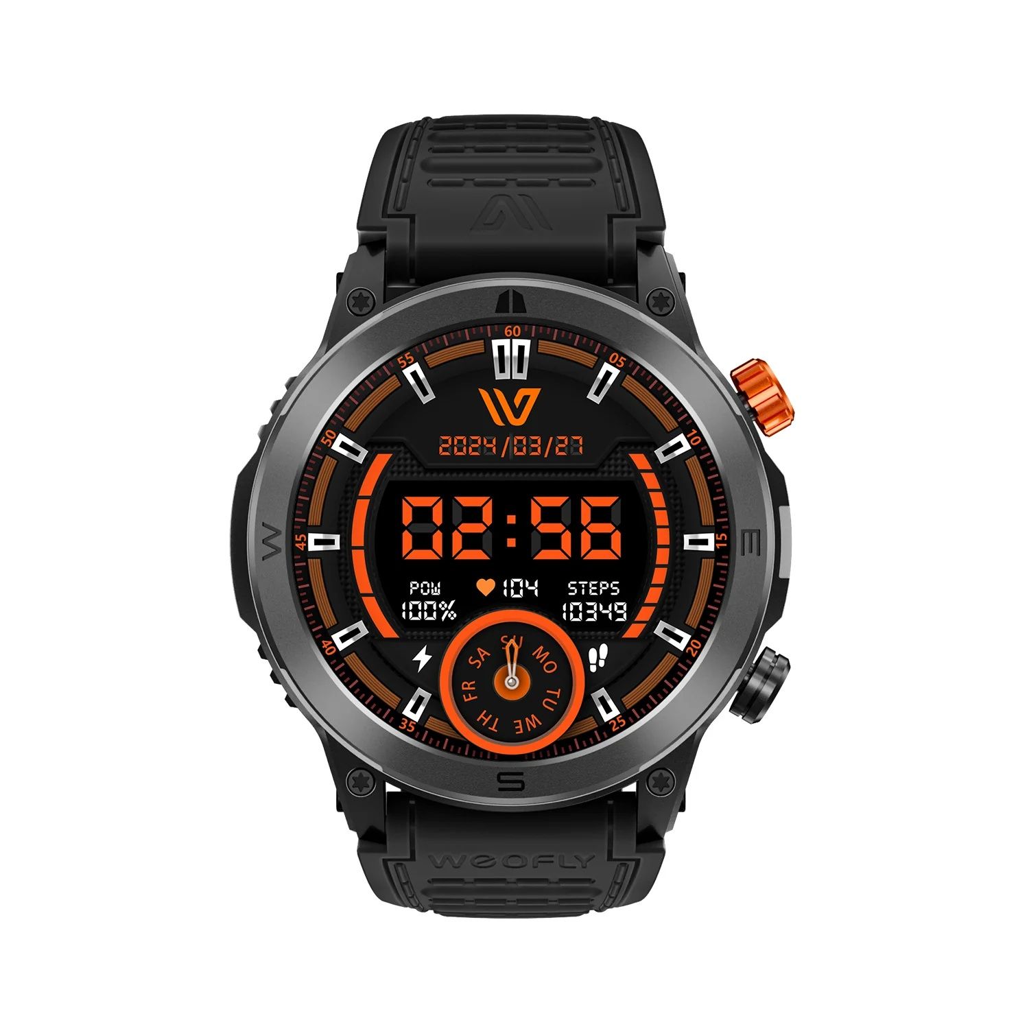 Weofly Pioneer Smart Watch , 1.95 Inch Black