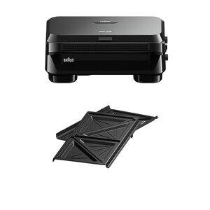 Braun SnackMaker 5 Sandwich and Waffle Maker 800 Watt Black - SM5000