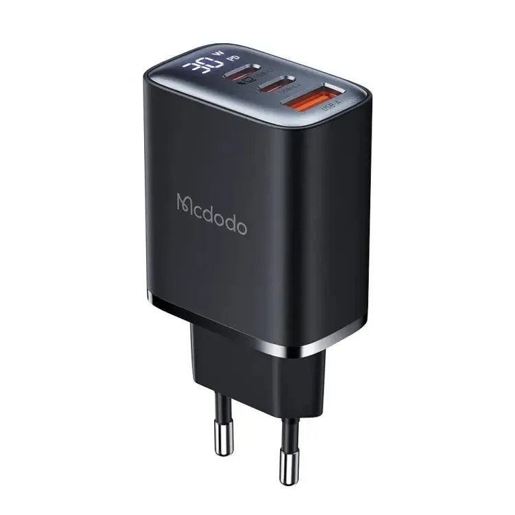 Mcdodo Wall Charger , 3 Ports Triple Port , 30 Watt Black - CH-2180
