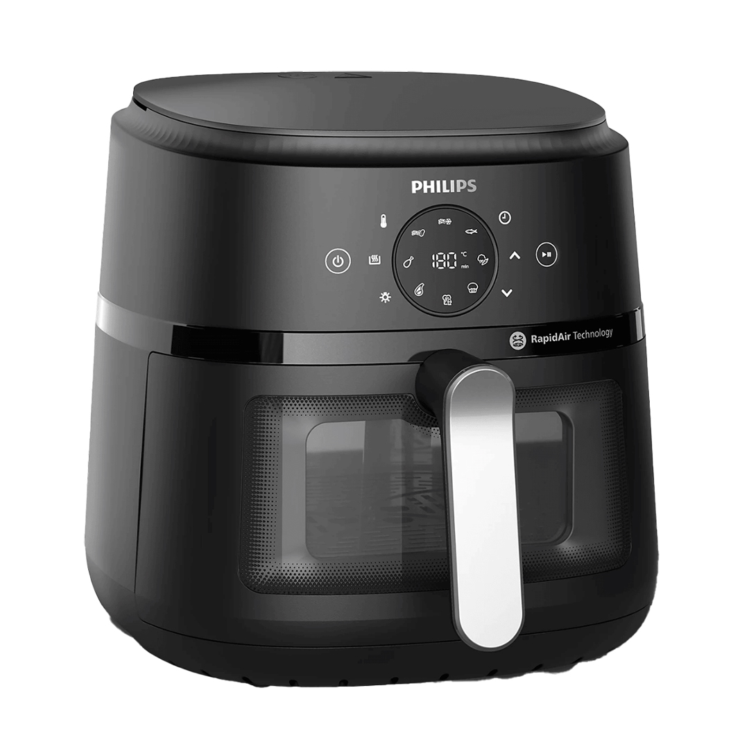 Philips Airfryer 2000 Series Air Fryer , 6.2 Liter , 1700 Watt Silver Black - NA231-09