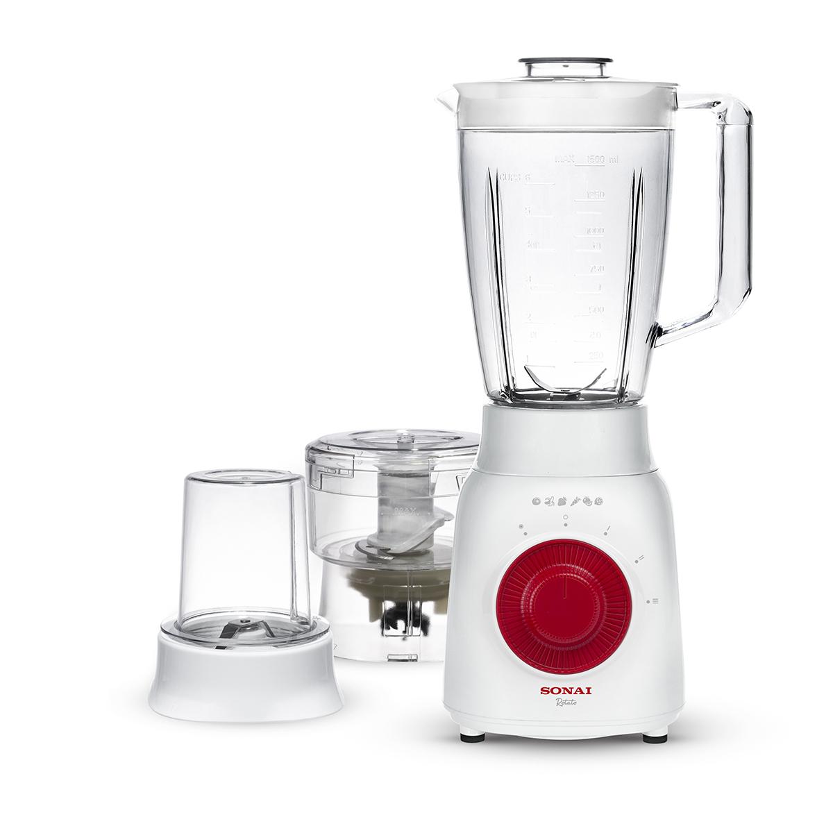 Sonai Rotato Countertop Blender 1.5 Liter 500 Watt White - Mar-2500