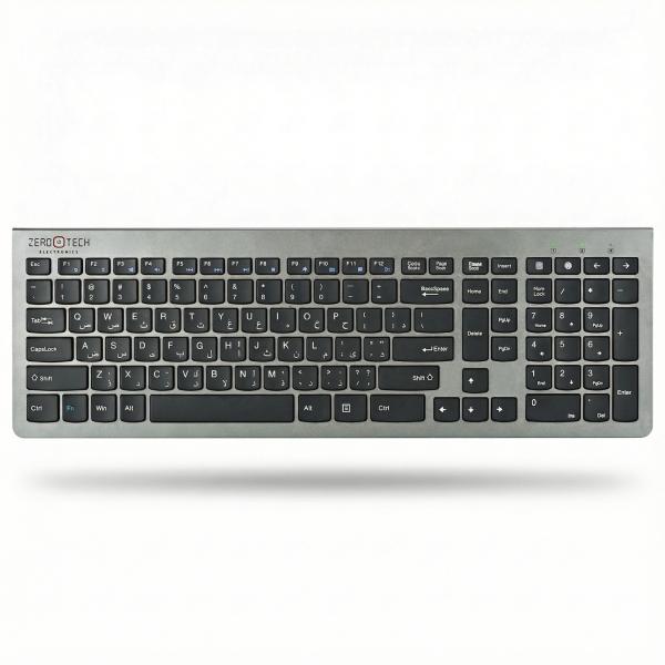 ZeroTech Business Wireless Keyboard , Silver Black - ZPCK-WLAAACK