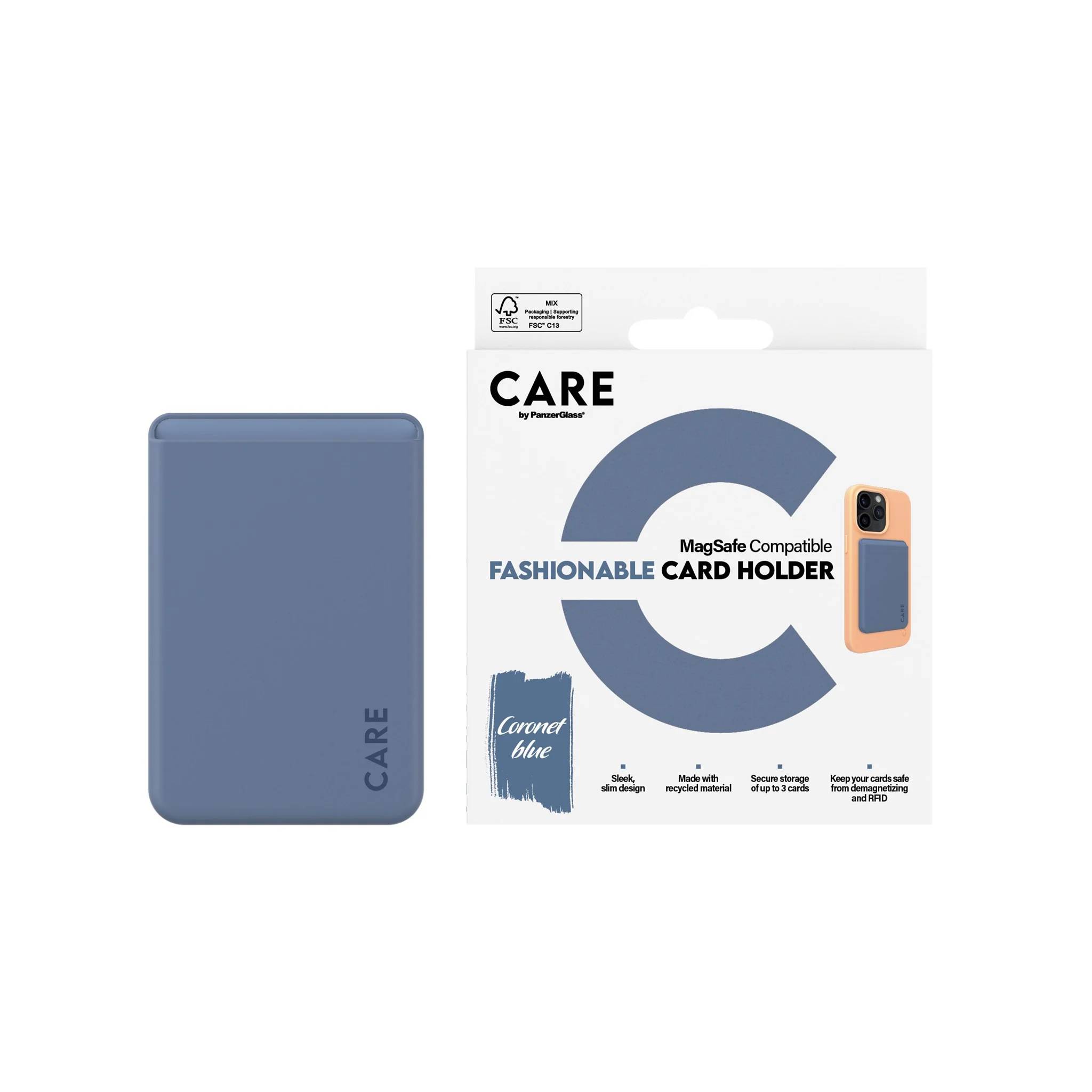 CARE by PanzerGlass Fashionable Wallet Magnetic Holder for iPhone, MagSafe
