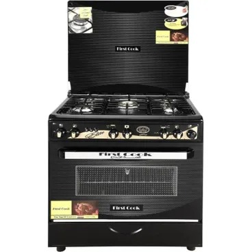 First Cook Gas Cooker , 5 Burners , Black Gold - FC1004