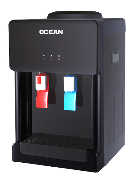 Ocean Desktop Hot & Cold Top Loading Water Dispenser , Child Lock , 2 Tabs Black - OCMWDT 224