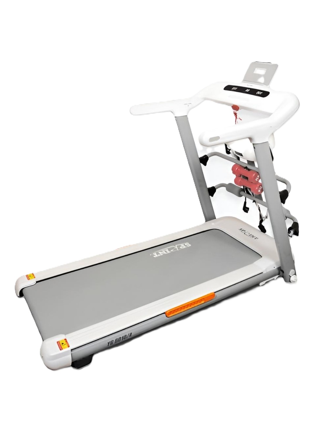 Sprint Foldable Treadmill with Attachments , 130 Kilogram , White Gray - YG6010/4