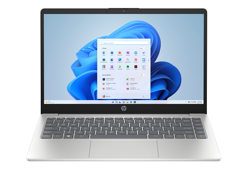 Hp 14-em0003ne Laptop ,AMD Ryzen 7 7730U 14 Inch ,512 GB SSD ,16 GB ,AMD Radeon 610M Graphics ,Windows 11 - Natural Silver