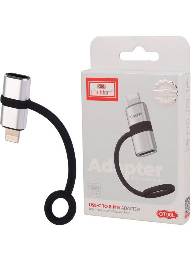 Earldom USB-C to Lightning Converter Silver Black - OT90L