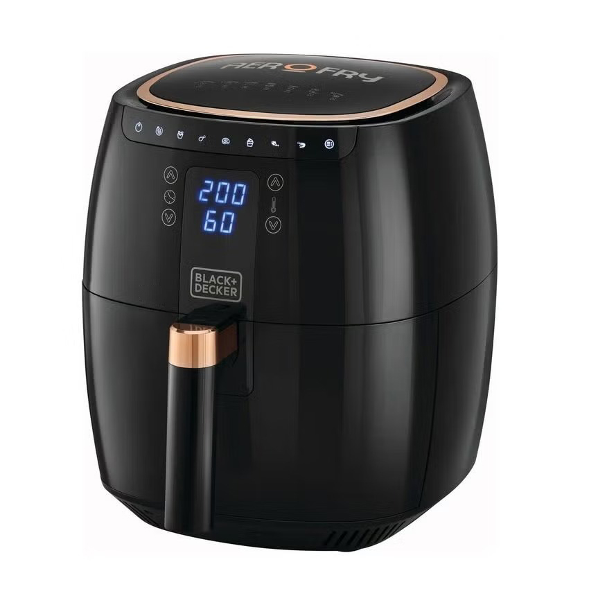 Black + Decker Aerofry Digital Air Fryer , 5.5 Liter , 1500 Watt Black - AF5539-B5