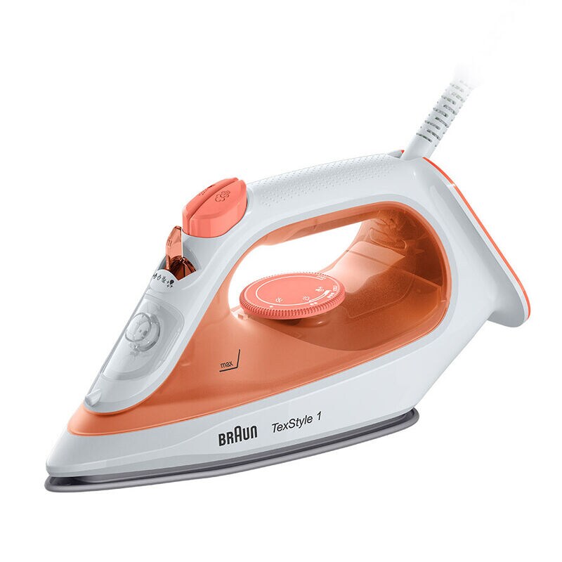Braun TexStyle 1 Steam Iron , 1900 Watt , Orange White - SI 1009
