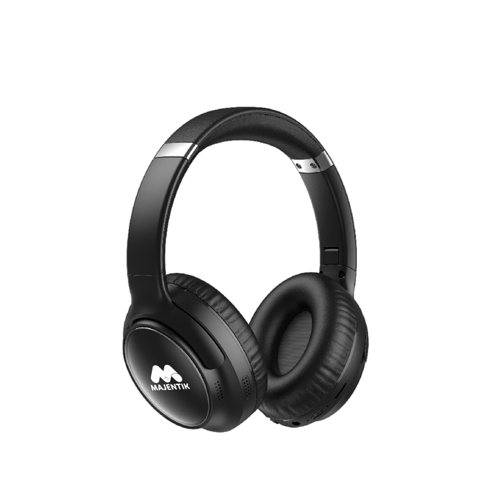 Majentik Wired and Wireless Over-Ear Headphones , Black - MH002
