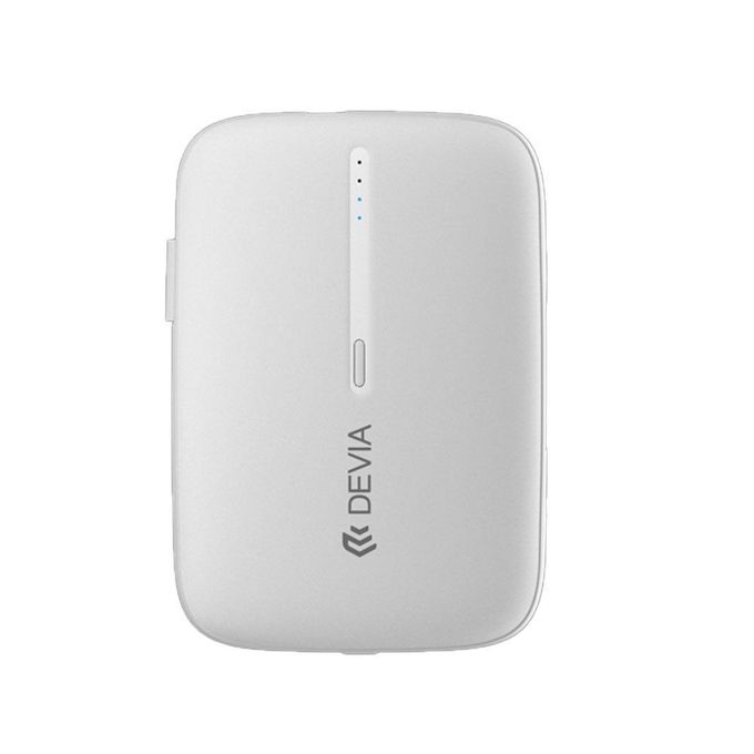 Devia Kintone Series Wired Wired Power Bank , 10000 mAh 3 Ports , White , MP30
