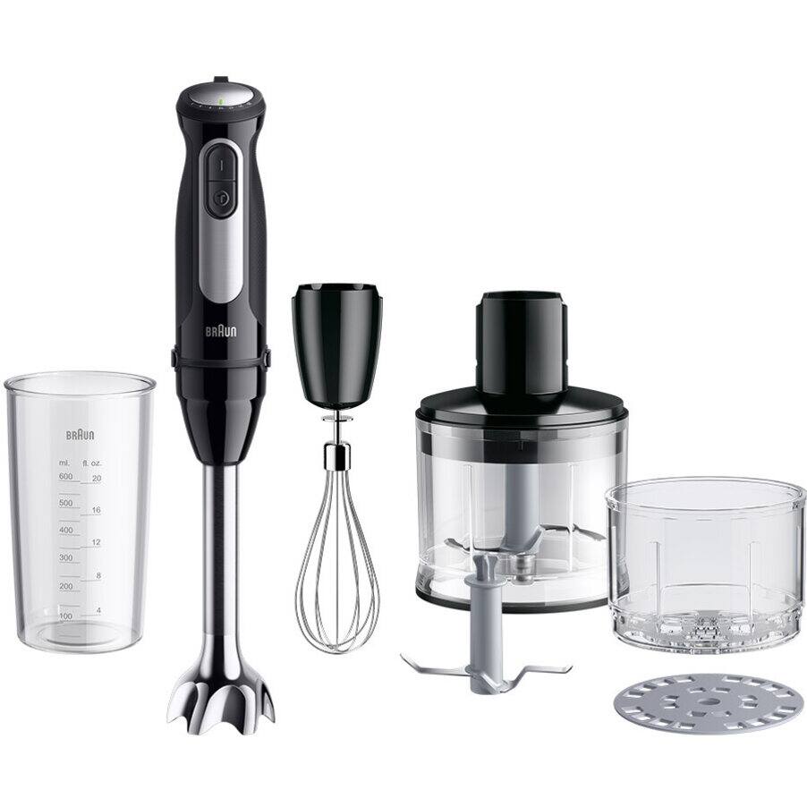 Braun MultiQuick 5 Pro Hand Blender with Attachments 1000 Watt Black - MQ 55254 M